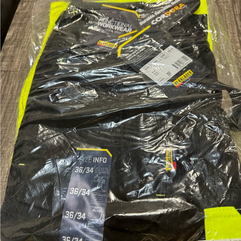 Black and Yellow Work Pants Highway worker approved